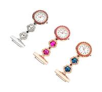 TOVINANNA 3 Pcs Portable Zinc Alloy Pocket Watch for Elderly with Modern Design, Simple to Operate and Assorted Colours, Suitable for Wide Range of Application Random Color