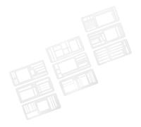 TOVINANNA 3 Sets Log Planning Template Notepad Journal Stencil Stencils for Scrapbooking Planning Scrapbook Painting Plastic White