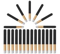 TOVINANNA 30pcs Eyelash Cleanser Brush and Lipstick Brush Set with Nylon round Head, Multipurpose Makeup Tool for Nose Pore Cleansing and Travel Use, Black Plastic Handle