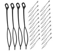 TOVINANNA 30pcs Hair Curler Hairpin Set Styling Accessories for Dreadlocks Wig Braid Tools Portable Ergonomic Crochet Hooks