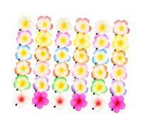 TOVINANNA 36pcs Plumeria Hair Clips Tropical Artificial Flower Barrettes for Women Lightweight Hawaiian Accessories for Summer Beach Parties and Festive Celebrations