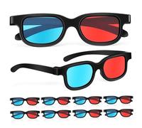 TOVINANNA 3d Game Glasses 10 Pairs Red Blue Comfortable Lightweight for Tvs and Gaming Experience