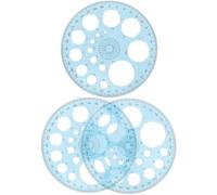 TOVINANNA 3pcs 360 Degree Protractor Tool Set with Swing Arm Angle, Smooth Surface Plastic Material, Multi-Functional Measuring Ruler for Maths Geometry and School Use