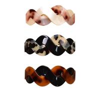 TOVINANNA 3pcs Acrylic and Iron Hair Barrettes for Women Large Snap Hair Clips with Rectangle Shape Highlight Appearance and Match Hairstyles for Evening and Holiday