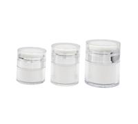 TOVINANNA 3pcs Acrylic Cream Bottles Design Leakproof Sample Jars for Face Cream Eye for Travel Storage
