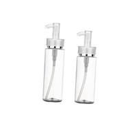 TOVINANNA 3pcs Acrylic Refillable Pump Bottles Set 120ml, 160ml, 200ml Empty Pump Bottles Portable Travel Dispenser for Skincare and Makeup