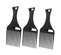 TOVINANNA 3pcs Afro Comb Wide Tooth Hair Comb for Natural Curly Hair Styling Anti-static Portable Practical Design for Daily Grooming and Detangling