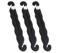 TOVINANNA 3pcs Black Pearl Bun Maker Set for Women, Elegant Sponge Hair Donut Delicate Pearl Decoration, Sturdy and Creative Hair Accessories for French Bun Hairstyle