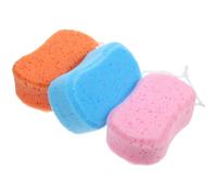 TOVINANNA 3pcs Body Cleaning Sponge Bathing Ball Pu Material Thick Foam-Rich Shower Supply for Healthy Skin Care Bathing Accessories Random Color