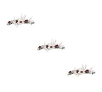 TOVINANNA 3pcs Cloth Wreath Antler Hair Garland Dried Flowers Elegant Floral Headpiece for Weddings Festivals and Photography Handmade Branches Design for Women and Girls