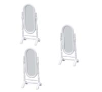 TOVINANNA 3pcs Decorative Mini Makeup Mirror for Boys and Girls Adorable Wear-resistant Dollhouse Accessory for Miniature House Decoration Charming for Boys and Girls