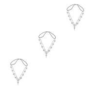 TOVINANNA 3pcs Flower Elastic Headband Tassel Detail Elegant Hair Accessory for Women for Parties Weddings and Daily Wear Comfortable Design and Lightweight