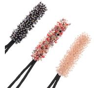 TOVINANNA 3pcs Flower Hair Bun Maker Hair Bun Shaper for Styling with Crystal Material Fixing and Decorating Suitable for Dating and Cheerleading Random Color