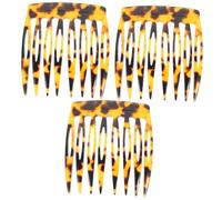 TOVINANNA 3pcs French Side Hair Comb for Women Simple Acetate Styling Accessory for Fine and Thin Hair Lightweight and Smooth Design for Easy Hairstyling for Daily Use and Special Occasions