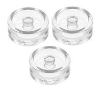 TOVINANNA 3pcs Glass Fermenting Weights with Transparent Lids for Wide Mouth Mason Jars Airtight Fermentation Sealers for Kimchi Sauerkraut Pickles Oxygen Barrier Preservation