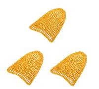 TOVINANNA 3pcs Hair Net Bands for Women Comfortable Rayon Cover for Sleeping Breathable Mesh Design for Curly Hair Care and Victorian Reenactments Yellow