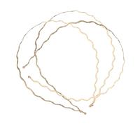 TOVINANNA 3pcs Metal Wavy Headbands for Women Spring Wave Hair Band Cute Thin Crown Hair Hoops for Wedding Makeup Head Wrap