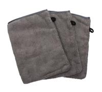 TOVINANNA 3pcs Microfiber Makeup Remover Gloves for Efficient Facial Cleansing Portable and Eco-friendly Face Wash Mitts for Removing Eye Makeup and More Grey Black