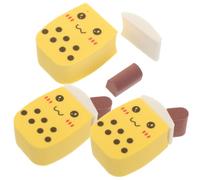 TOVINANNA 3pcs Milk Tea Cup Puff Cute Makeup Beauty Artist Face Have Press Wet Multi-functional Foundation Concealer