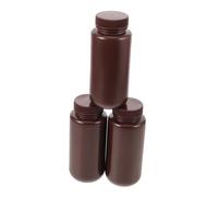 TOVINANNA 3pcs Refillable Plastic Empty Medicine Bottles 500ml Dark Laboratory Sample Containers with Lids for Chemical Storage and Travel