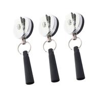 TOVINANNA 3Pcs Retractable Keychain with Silicone Pen Caps Steel Wire Buckle Hanging Hook Anti-Lost Design for Outdoor Sports Hiking Camping Cycling Fishing Travel Accessories