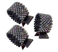 TOVINANNA 3pcs Rhinestone Hair Clips for High Ponytail Chic Crystal Accessories for Women Thick Hair Elegant Updo Styling Tools Sparkling Jaw Clips