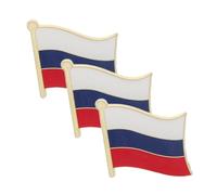 TOVINANNA 3PCS Russian Flag Lapel Pin Set Patriotic Metal Badge Brooch for Events Enamel Coated for School Activities and Celebrations