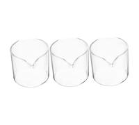 TOVINANNA 3Pcs Small Glass Milk Pitcher Creamer Jug for Latte Art Coffee Syrup Serving Hot Maple Syrup and Dressings Transparent Kettle for Home Use
