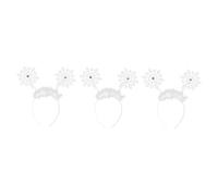 TOVINANNA 3pcs Snowflake Headband for Snowflake Hair Headband Alien Head Boppers Snowflake Head Bopper Xmas Hair Hoop Decorative Hair Hoop Hair Bands Snowflake Head Hoop White