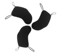 TOVINANNA 3pcs Violin Shoulder Chin Rest Pads Cotton Cushion Support for 3/4 4/4 Violins, Black Professional Accessory for Orchestra or Solo Practice