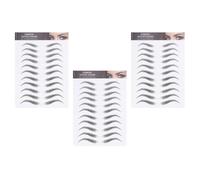 TOVINANNA 3pcs Waterproof 6d Hair-like Eyebrow Stickers Temporary Brow Black Imitation Eyebrow Transfers Suitable for Makeup and Shaping