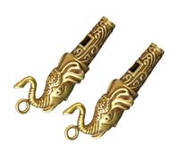 TOVINANNA 3sets Copper Elephant Whistle Pendant Durable Outdoor Accessory Loud Sound for Referees Teachers Sports Events Keychain Car Use for Outdoor Activities 2pcs*3