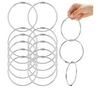 TOVINANNA 4 Inch Metal Binder Rings for Index Cards and Notebook Binding, Openable Loose Leaf Rings Strong Iron Material, 16Pcs Bulk Pack for Office and School