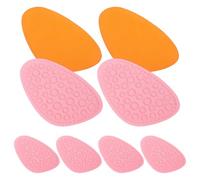 TOVINANNA 4 Pairs Pink Fabric High Heel Shoe Inserts Thickened Non-Slip Forefoot Cushions, Invisible Odor-Resistant for Women’s Half Size Fit, Comfortable Ball of Foot Relief