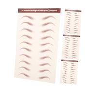 TOVINANNA 4 Sheets Hair-like Eye Brow Stickers Natural Realistic Temporary Eyebrow Transfers for Women Easy Apply Water Transfer Technology Grooming Shaping