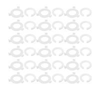 TOVINANNA 40pcs E27 to E14 Lamp Shade Adapter Ring with C Shape Three-Clasp Design, White Pp Material for Safety and Improving Performance, for Offices and DIY Lighting Ring Projects