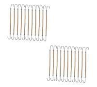 TOVINANNA 40pcs Elastic Double Hook Hair Styling Tools Apricot Ponytail Holders for Braid and Updos for Textures and Styles