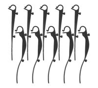 TOVINANNA 40pcs Plastic Gutter Mesh Protection Clips with Curved and Straight Hooks for Simple Toolfree Installation and Aesthetic Enhancement, for Roofs and Commercial Buildings