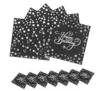 TOVINANNA 40pcs Silver Foil Birthday Party Napkins Decorative Disposable Paper Napkins Birthday Party Decorations for Cocktail Dinner Table Supplies