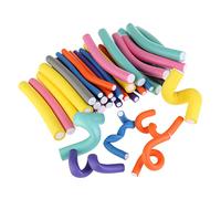TOVINANNA 42pcs Hair Curling Flex Rods with Pvc Bag No Heat Hair Curlers for Spiral Curls Easy to Use and Carry for Home Use