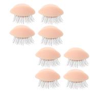 TOVINANNA 4pairs Removable Eyelash Grafting Practice Mold for Beginners Eye Model for Eyelash Extension Training Safe and Material Convenient for Makeup Practice