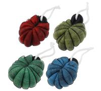 TOVINANNA 4pcs Assorted Colour Shower Balls Bath Flowers Scrubbing Power and Gentle Body Exfoliating, Pe Material Bath Sponges for Men and Women in Home Shower