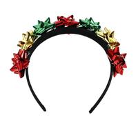 TOVINANNA 4pcs Christmas Floral Headband Sparkling Holiday Hair Hoop for Women Comfortable Alloy Plastic Fit Festive Party Accessory for Xmas Dances and Celebrations