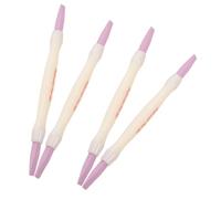 TOVINANNA 4pcs Double-Ended Quartz Stone Nail Buffer Pen for Precision Cuticle Removal and Polishing Portable Dual-Function Nail Care Tool for Salon and Home Use