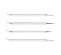 TOVINANNA 4pcs Dual-ended Nail Dotting Tools with Stainless Steel and Silicone for Controlled Handling, Self-adhesive Rhinestone Picker Pens for Nail Art and Salon Embellishments