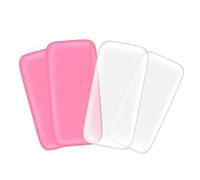 TOVINANNA 4pcs Eyelash Extension Supply Silicone Forehead Sticker Eyelash Pad for Beauty Salons Personal Use Makeup Studios Durable Easy to Clean Safe Material Transparent Pink
