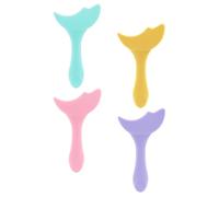 TOVINANNA 4pcs Eyeliner Stencil Eyeshadow Mascara Plate Silicone Assorted style Supple and Elastic Create Delicate Makeup Effect Women Professionals Make up Travel Bag Color