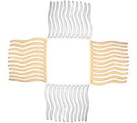 TOVINANNA 4pcs Flexible Hair Comb Teeth Hair Comb Metal Small Tooth Lightweight Simple Decorative Sophisticated Anchoring Adornments Decorates Hairstyles for Women Brides Wedding DIY Pieces