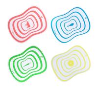 TOVINANNA 4pcs Flexible Resin Cutting Boards for Kitchen Use Non-Slip Hourglass Shape Chopping Blocks Easy to Bend and Store Small Size Random Color