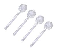 TOVINANNA 4Pcs Glass Honey Dippers Solid Stirring Sticks for Jam Coffee Tea Preparation